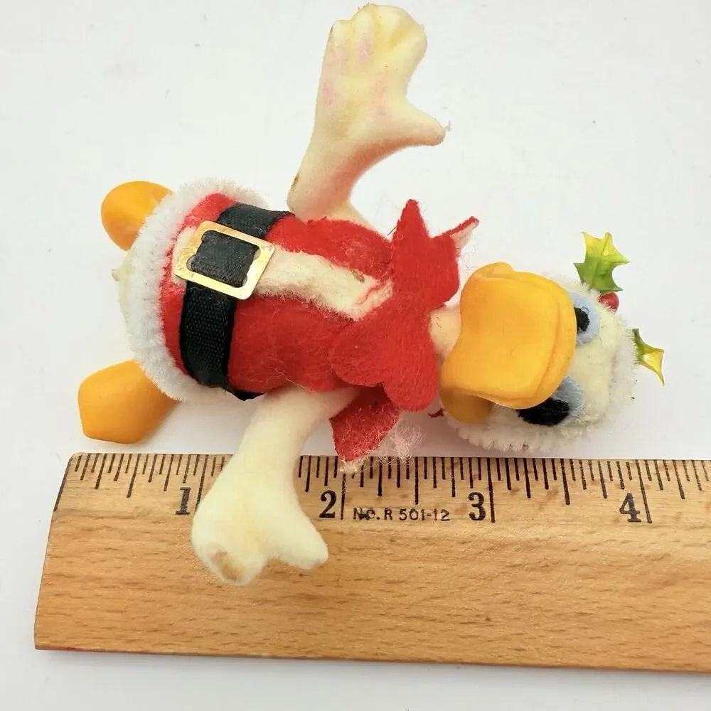 Disney Flocked Vintage Donald Duck Christmas Ornament 4
